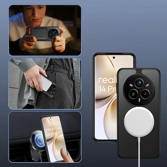 Realme 14 Pro+ 5g Magsafe Erbord Матово Калъфче Черно