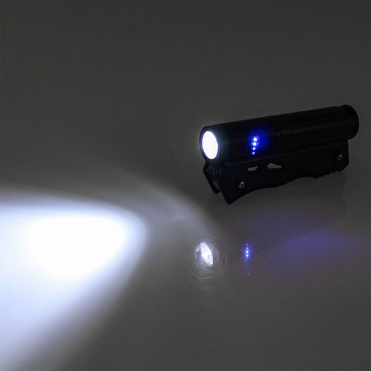 Rechargeable Flashlight LED with Maximum Brightness 4000lm Multitool 5 1 Power Black