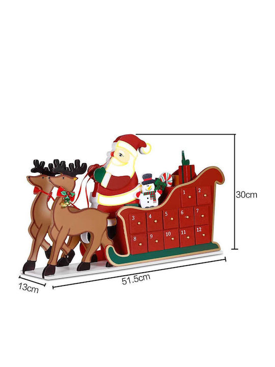 Bakaji Advent Calendar Έλκηθρο Άγιου Βασίλη DIY Ξύλινο