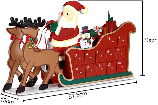 Bakaji Calendar Advent Saniile lui Moș Crăciun DIY Din Lemn