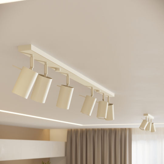Sollux Doppel Spot mit Fassung GU10 in Beige Farbe