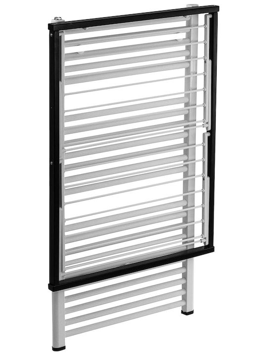 GreenTech Folding Wall Clothes Drying Rack for Balcony made of Aluminum with Hanging Length 10m