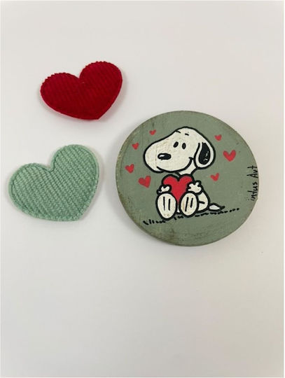 Wooden Handmade Magnet Snoopy Love 4 Designs Design 3