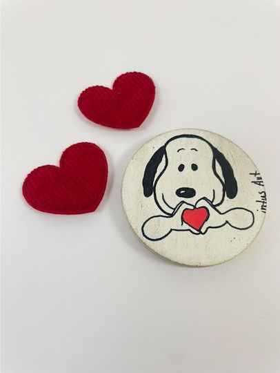 Wooden Handmade Magnet Snoopy Love 4 Designs Design 3