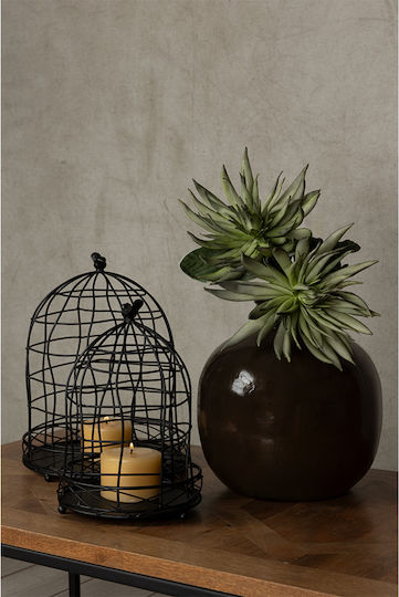 InTheBox Mirtile Deco Laterne Metallisch Schwarz 29.9x29.9x40.7cm 1Stück