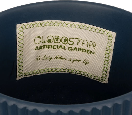 GloboStar Pot Ceramic Blue 17x17x17cm.