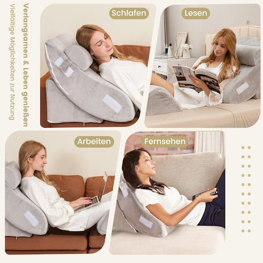 Bean Bag Bolster Poof Gray 42x42cm