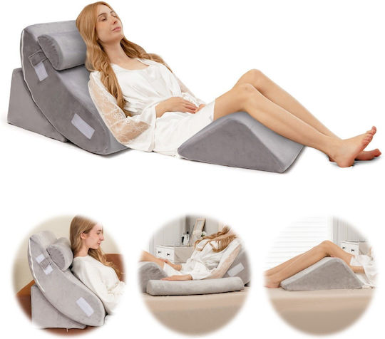 Bean Bag Bolster Poof Gray 42x42cm