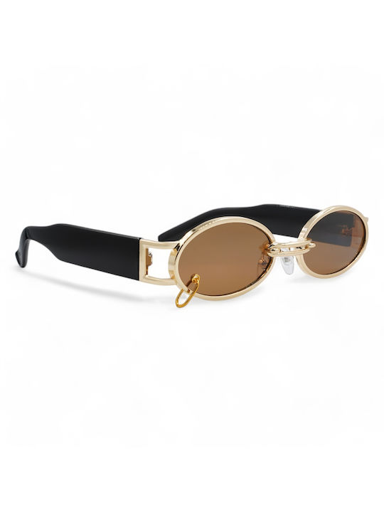 Riverio Sunglasses Χρυσά with Mixed Frame & Brown Lens Riverio Sunglasses Χρυσά with Mixed Frame & Brown Lens