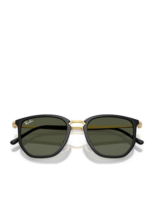 Ray Ban Unisex Ochelari de soare cu Negru Cadru și Verde Lentilă