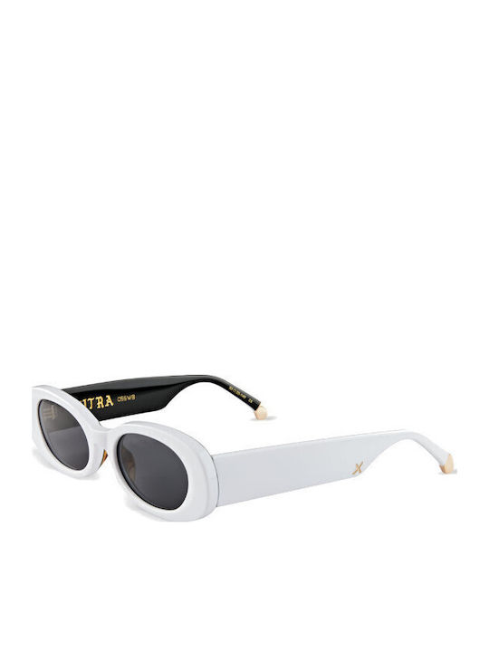 Oscar & Frank Citra Women's Sunglasses with Horn-Rimmed Frame White/Black