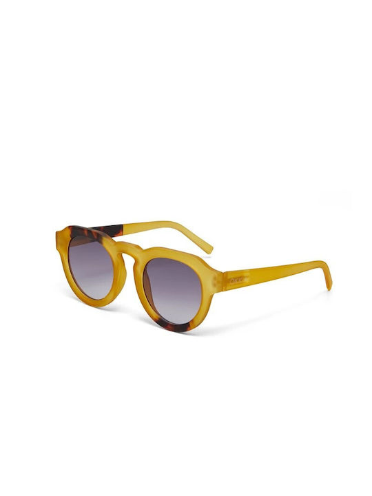 Okkia Zeno Unisex Sunglasses with Brown Tartaruga Plastic Frame and Gray Lens
