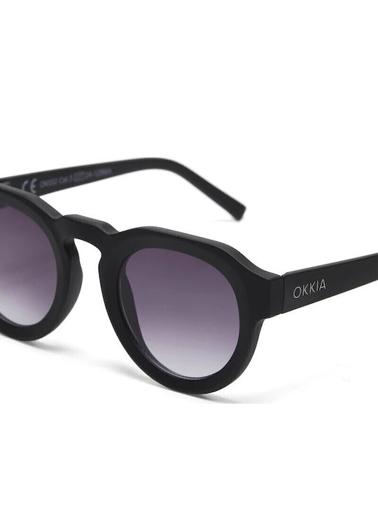 Okkia Zeno Unisex Γυαλιά Ηλίου με Καφέ Ταρταρούγα Κοκκάλινο Σκελετό και Μαύρο Φακό