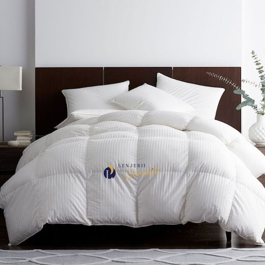 Pucioasa Husă de pătură De Lână Single 160x210cm Alb 400 g/mp²Gsm