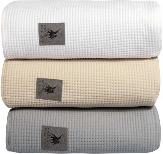 Greenwich Polo Club 3496 Cuvertură Single Microfibra Gri 160x240cm
