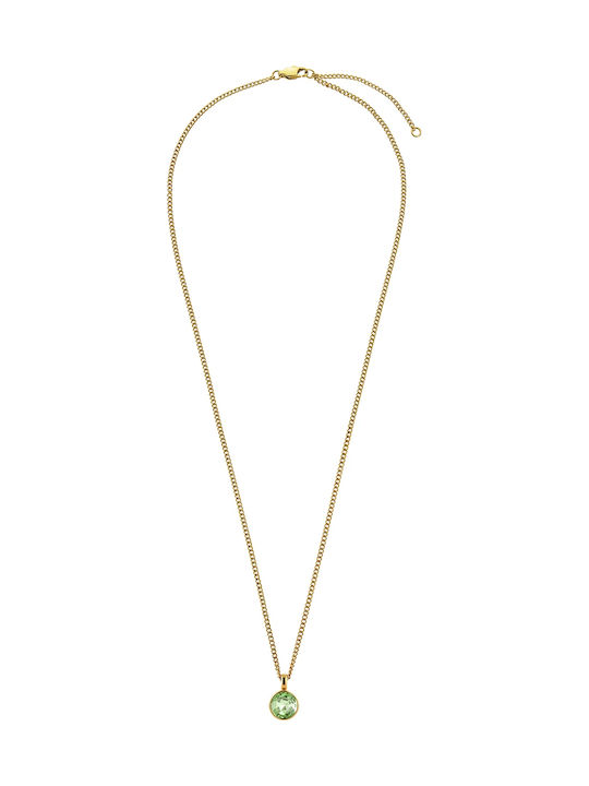 Dyrberg/Kern Necklace from Gold Plated Steel Green