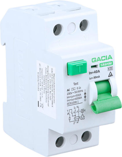 Residual Current Switch 25a 30ma 2p Type Ac