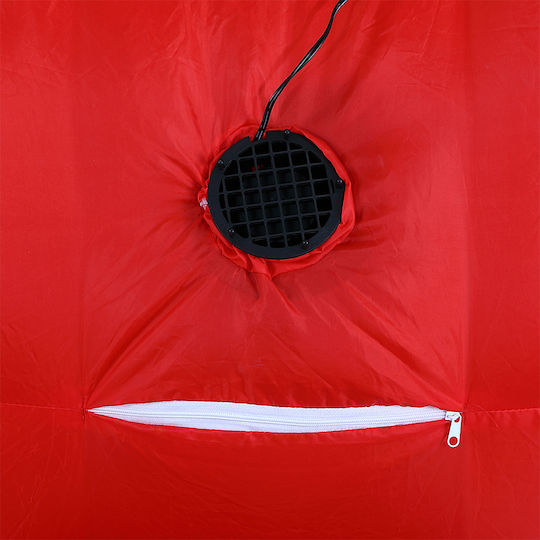 Inflatable Santa Claus in Sleigh Red