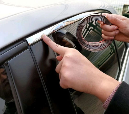 Protective Decorative Car Strip 10mm X 6cm Silver Carsun C004