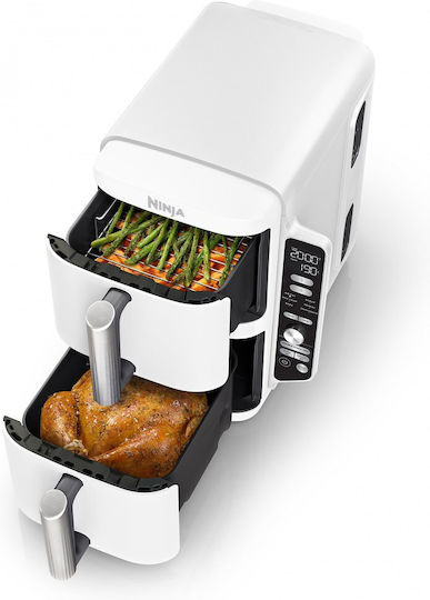 Ninja Double Stack XL Air Fryer with Double Detachable Bucket 9.5lt White