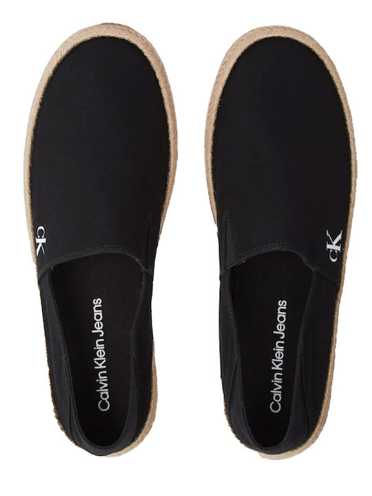 Fabric Men's Espadrilles in Black Color