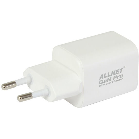 Allnet Încărcător Fără Cablu GaN cu Port USB-A și Port USB-C 45W Livrarea energiei Albς