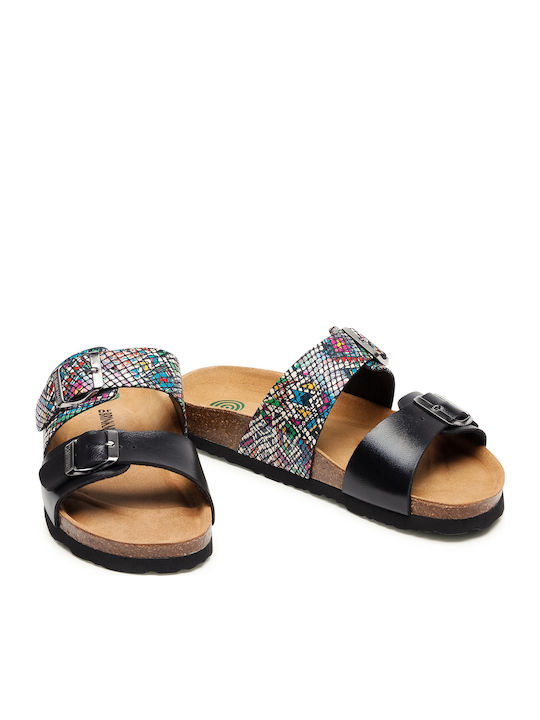 Women's Flat Sandals in Black Color