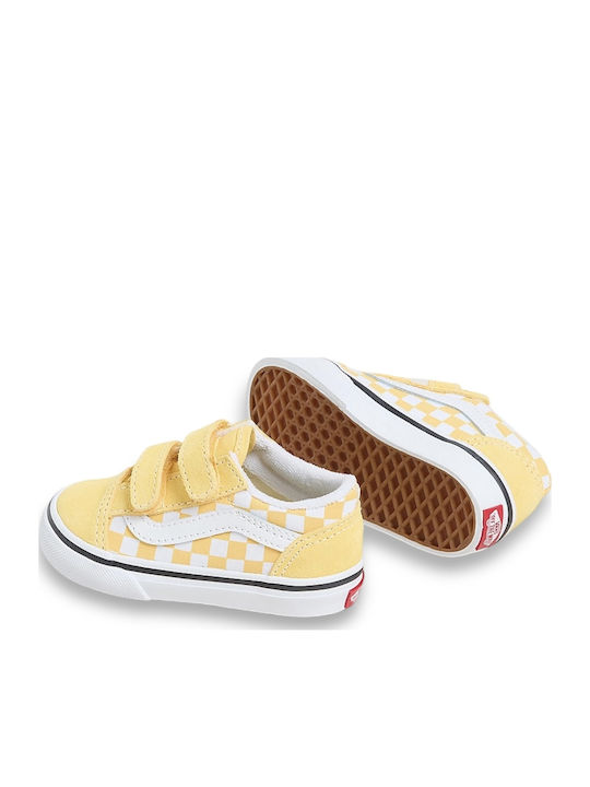 OLD SKOOL Kids Sneakers with Scratch Yellow