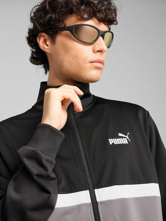 Poly Tracksuit Glossy with Elastic Black
