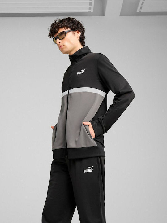 Poly Tracksuit Glossy with Elastic Black