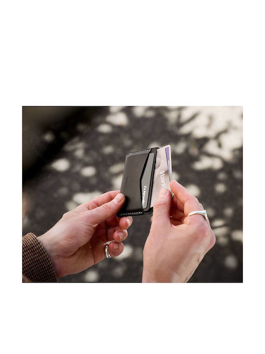 Δερμάτινο Ανδρικό Πορτοφόλι Καρτών με RFID Μαύρο
