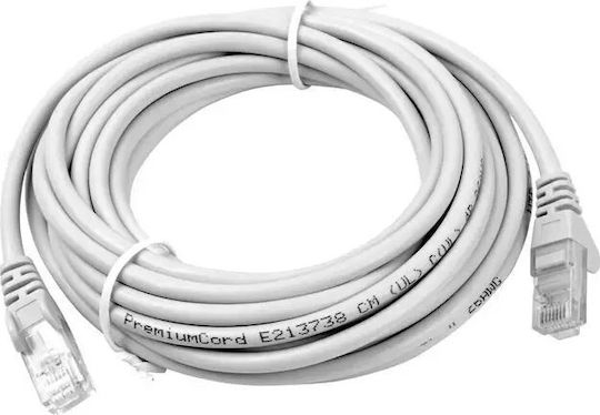 PremiumCord U/UTP Cat.6 (Gigabit) Network Cable Ethernet 5m Gray