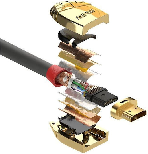 Lindy HDMI Кабел HDMI Мъжки - HDMI Мъжки 5м Черен