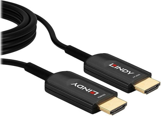 Lindy HDMI 2.1 Ultra High Speed 48Gbps 4K 120Hz HDR VRR Cable HDMI male - HDMI male 20m Μαύρο