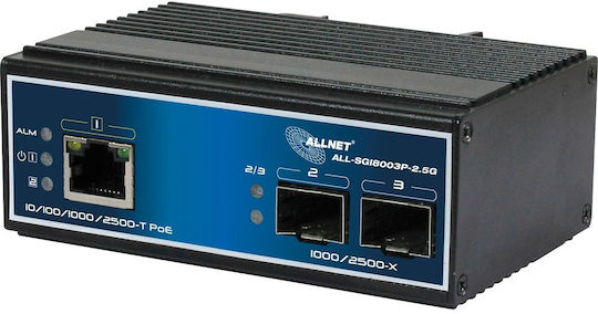 Allnet Unmanaged L2 PoE Switch με 1 Θύρες Ethernet και 2 SFP Θύρες