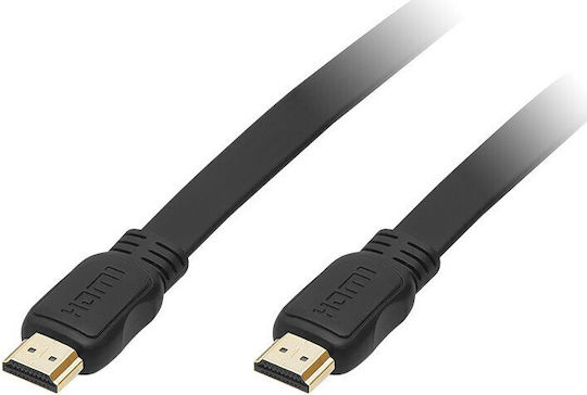 Blow HDMI 2.0 Premium Високоскоростен 4K 60Hz HDR Плосък Кабел HDMI Мъжки - HDMI Мъжки 1.5м Черен