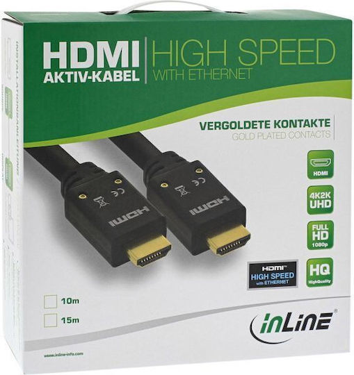 InLine HDMI-Kabel männlich - HDMI-Stecker männlich 10m Schwarz
