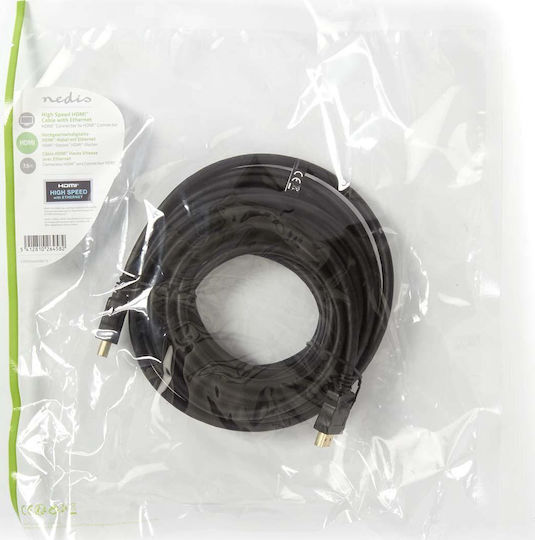Nedis High Speed HDMI Cable Ethernet Gold-Plated HDMI-HDMI Connectors Black 7.5m