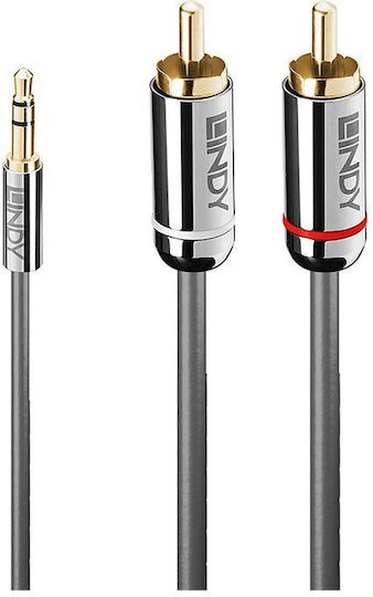 Lindy 3.5mm Male To 2x RCA Male Audio Cable Black 10m 35337
