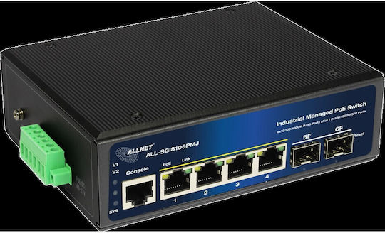Allnet Managed L2 PoE Switch with 4 Gigabit Ethernet Ports and 2 SFP Ports
