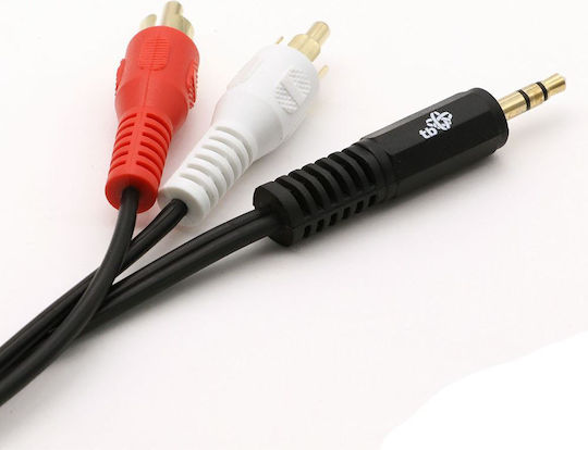 TB Touch Καλώδιο Ήχου 3.5mm male - RCA male Μαύρο 2.5m AKTBXAJ2RCA250B