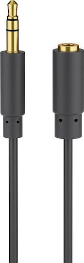The Sssnake Cablu Audio Jack 3.5mm Male - 3.5mm Feminin Negru 0,5m
