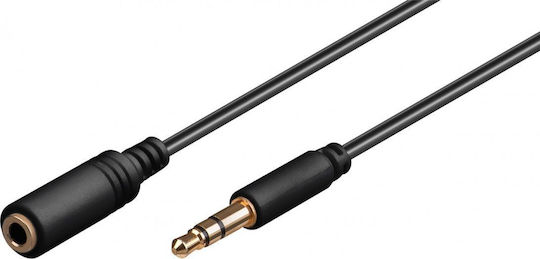 The Sssnake Cablu Audio Jack 3.5mm Male - 3.5mm Feminin Negru 0,5m