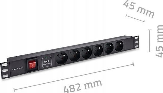 Qoltec Aluminum Pdu 19'' Rack 1u 16a 6xfrench 1.8m Translation Qoltec Aluminum Pdu 19'' Rack 1u 16a 6xfrench 1.8m