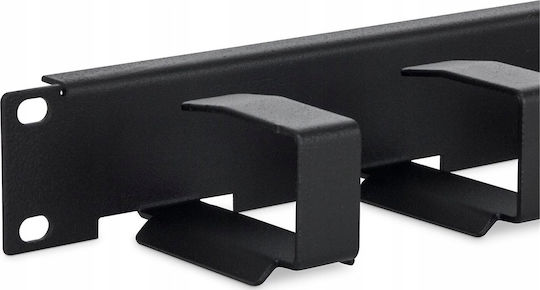 Triton 19" Patch Panel 1u 6x Patch Hook 70x27mm Black