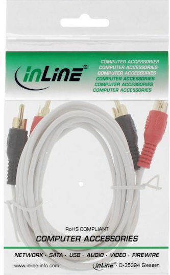 Intos Electronic Кабел 2x RCA мъжки - 2x RCA мъжки 2м 89933W