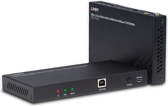 KVM Extender Lindy 100m Cat.6 HDMI 4K60 HDBaseT IR/RS-232