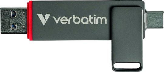 Verbatim 512GB USB 2.0 Stick with connection USB-A & USB-C Silver