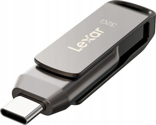 Lexar D400 32GB USB 3.1 Stick with connection USB-C & USB-A Gray