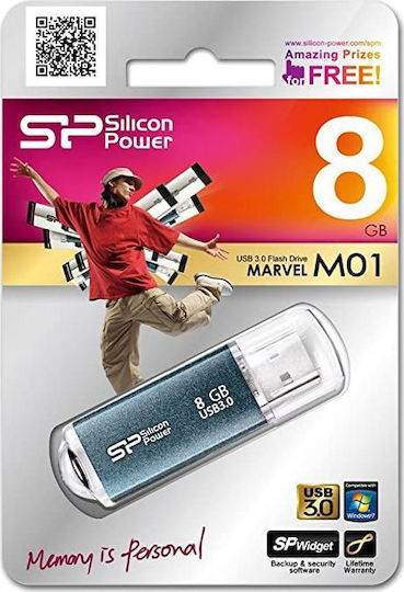 Silicon Power 8GB Silicon Power USB 3.0 USB Stick Blue